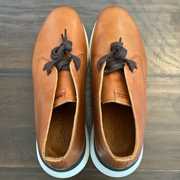 Wolf & Shepherd New W/Out Box Men Brown & White Leather Lace Up Boot Sz Various - Picture 4 of 8